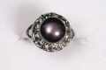 Fresh Water Pearl Ring with Cubic Zirconia