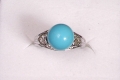 Turquoise Ring with Cubic Zirconia