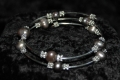 FWP Black twisted bracelet with metal
