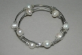 FWP White Twisted Bracelet with Metal