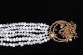 6 Strand FWP Bracelet with Floral Clasp