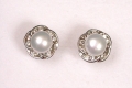 White FWP Earring with Cubic Zirconia