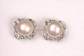 Pink FWP Earring with Cubic Zirconia