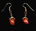 Orange Pepper FWP Earrings